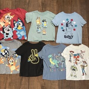 Old Navy Kids Short Sleeve Tees Toy Story and Bluey